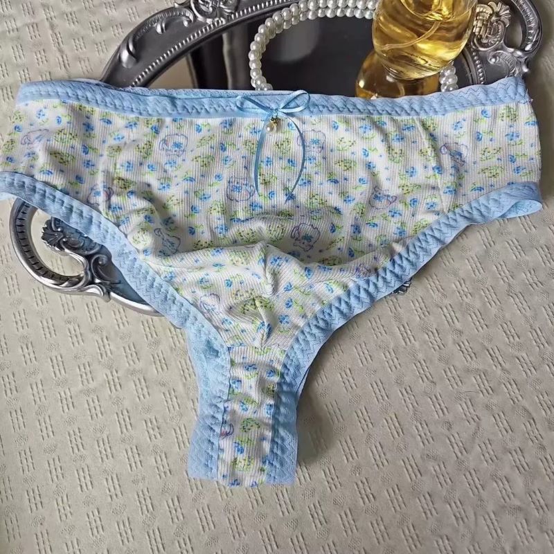 Pouch Boxer Pouch - กางเกงชั้นในชายแบบสายรัดลูกไม้เซ็กซี่ ลายพิมพ์โบว์ สำหรับการแต่งกายข้ามเพศ เนื้อผ้านุ่ม ระบายอากาศได้ดี พร้อมกระเป๋าด้านหน้าแบบนูน