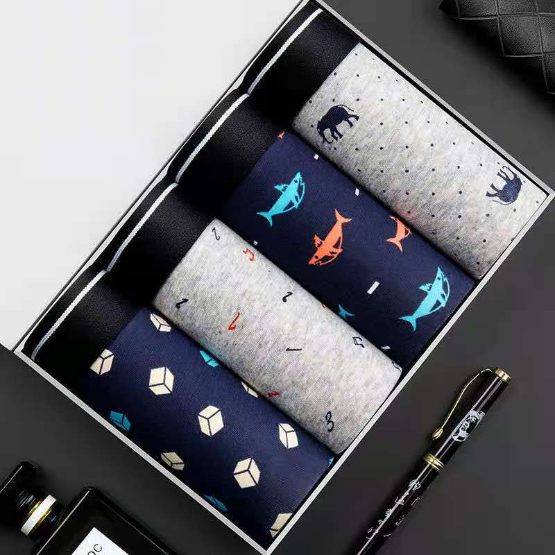 4 ชิ้น/ล็อตกางเกงขาสั้นนักมวยผ - Boxer Brief Pack Cotton บทวิจารณ์และราคา